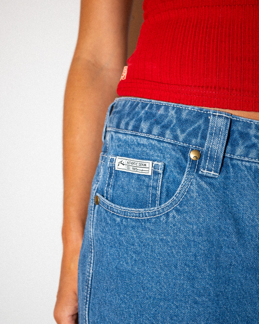 WOMENS LEGLESS LOW RISE DENIM SHORTS