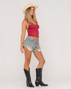 Womens X-Tina Phoenix Low Rise Denim Shorts