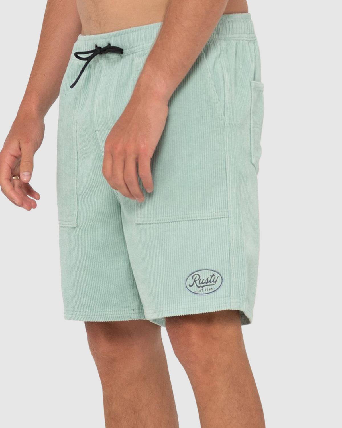 MENS 8 WALE 20" WORKWEAR ELASTIC SHORTS