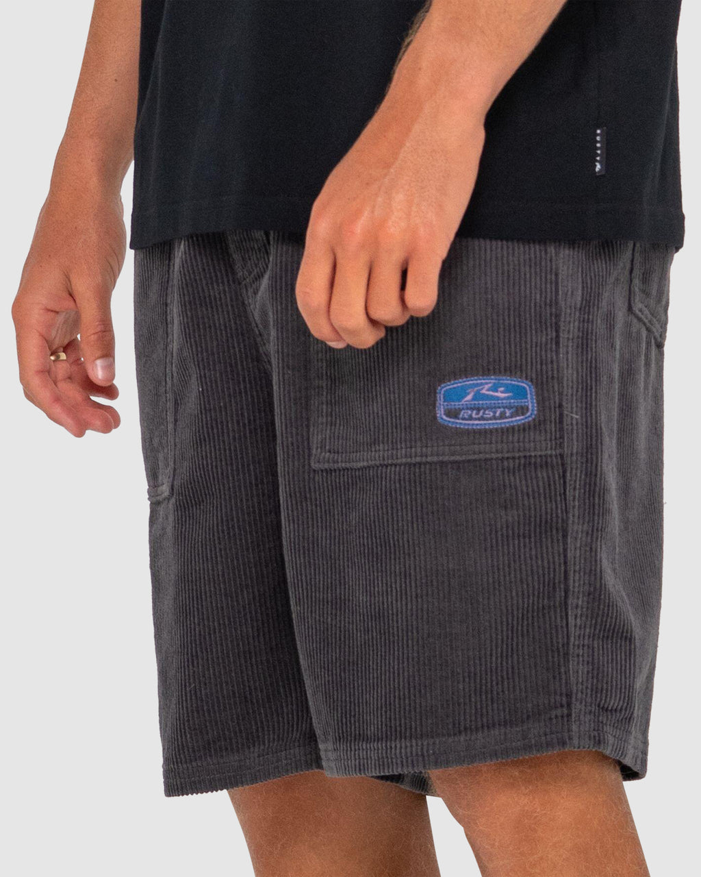 MENS 8 WALE WORKWEAR ELASTIC SHORTS