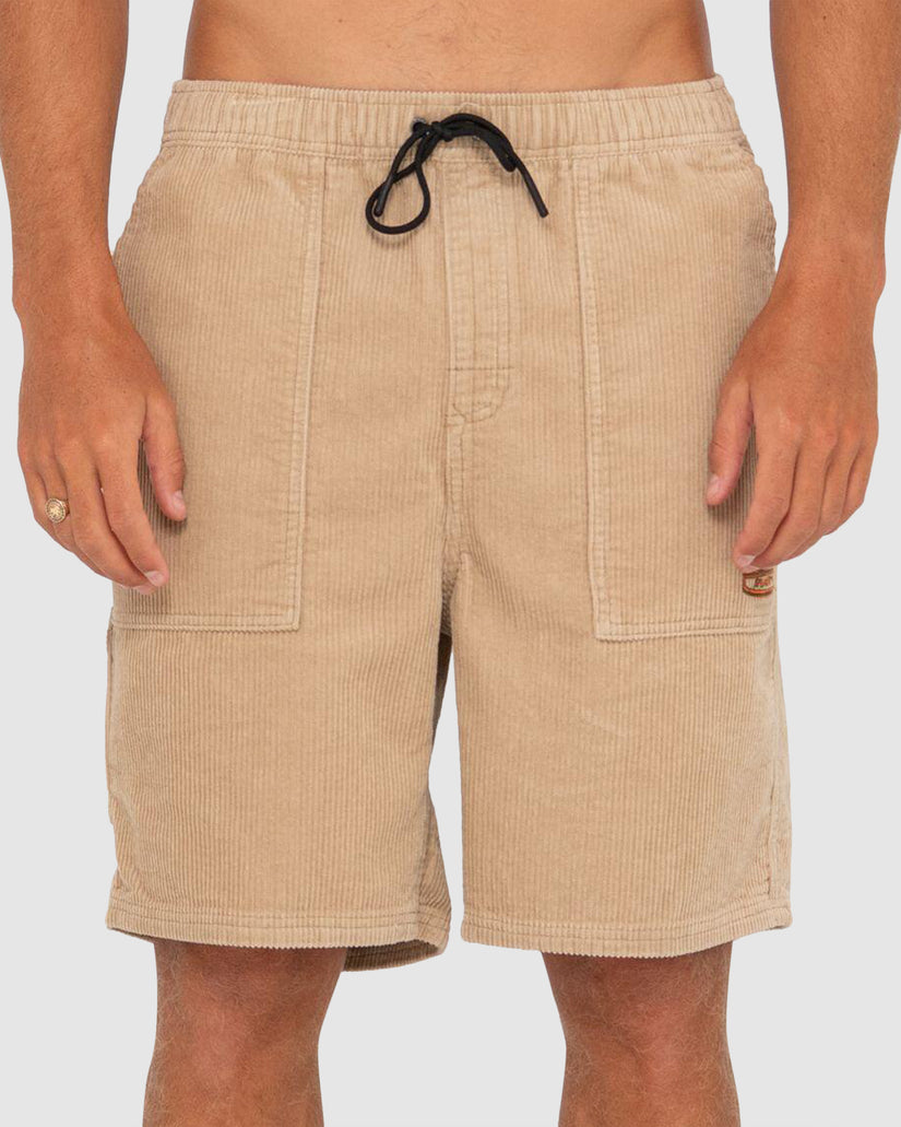 MENS 8 WALE WORKWEAR ELASTIC SHORTS