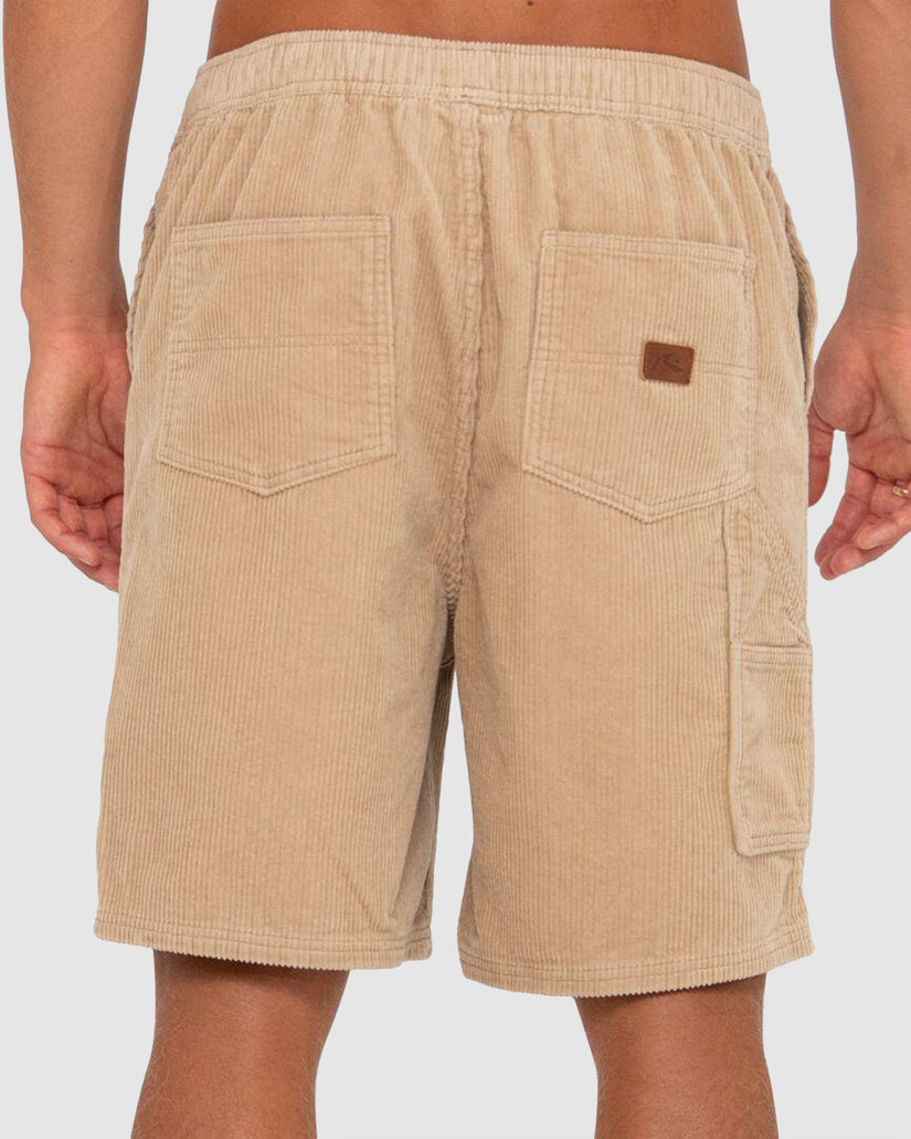 MENS 8 WALE WORKWEAR ELASTIC SHORTS