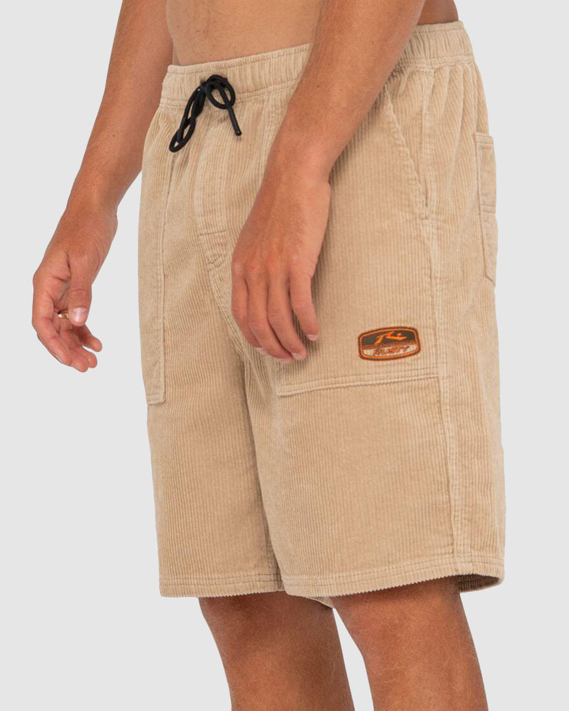 MENS 8 WALE WORKWEAR ELASTIC SHORTS
