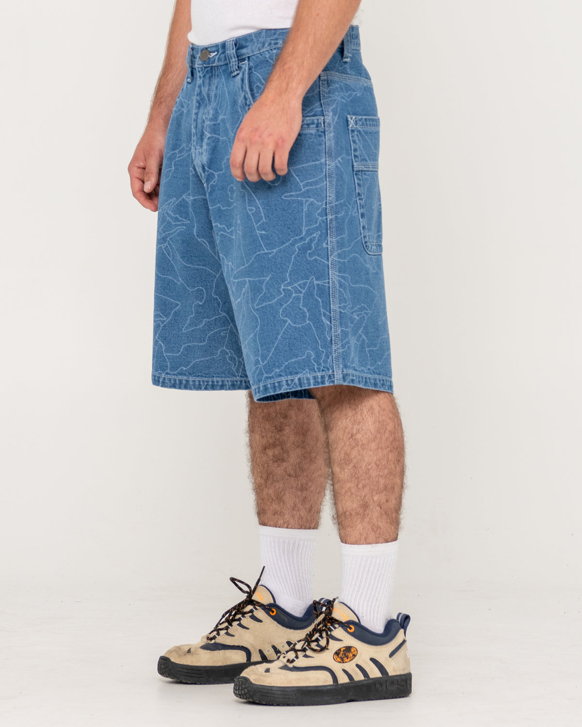 MENS FLIP DADDY LAZER DENIM SHORTS