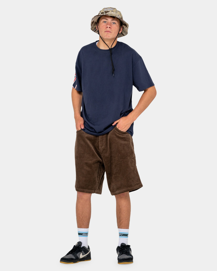 Mens Flip Daddy Baggy Cord 22" Walkshorts