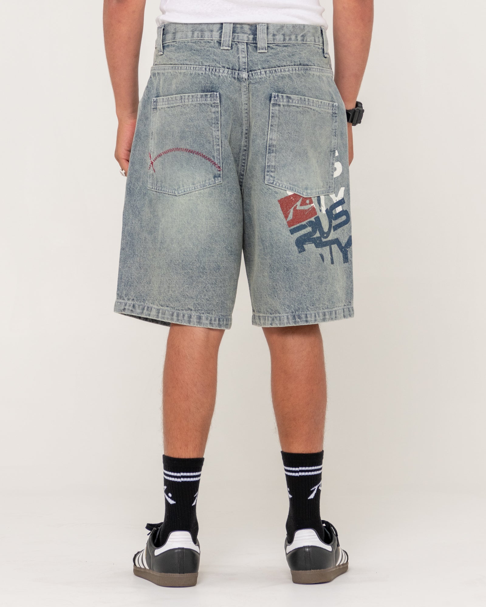 パンツ coldculture jorts STITCHING JORTS TRUE BLUE