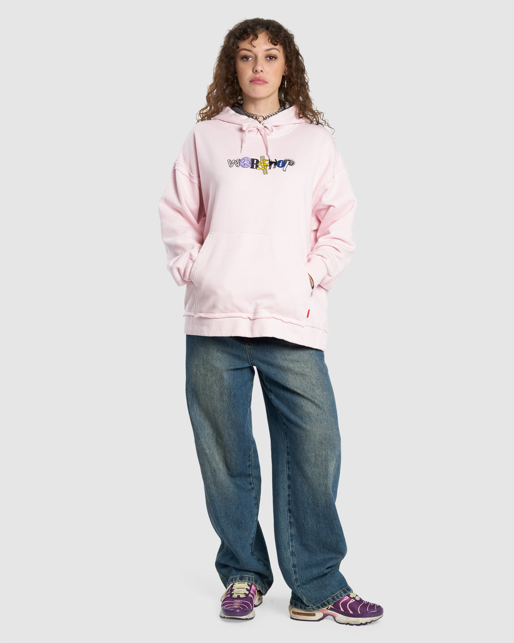 WOMENS JUMBLE BOX FIT HOOD