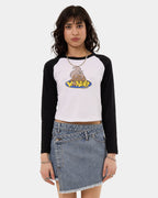 Womens Going Nuts Micro Raglan Long Sleeve T-Shirt