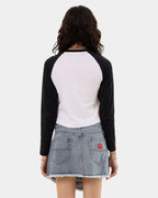 Womens Going Nuts Micro Raglan Long Sleeve T-Shirt