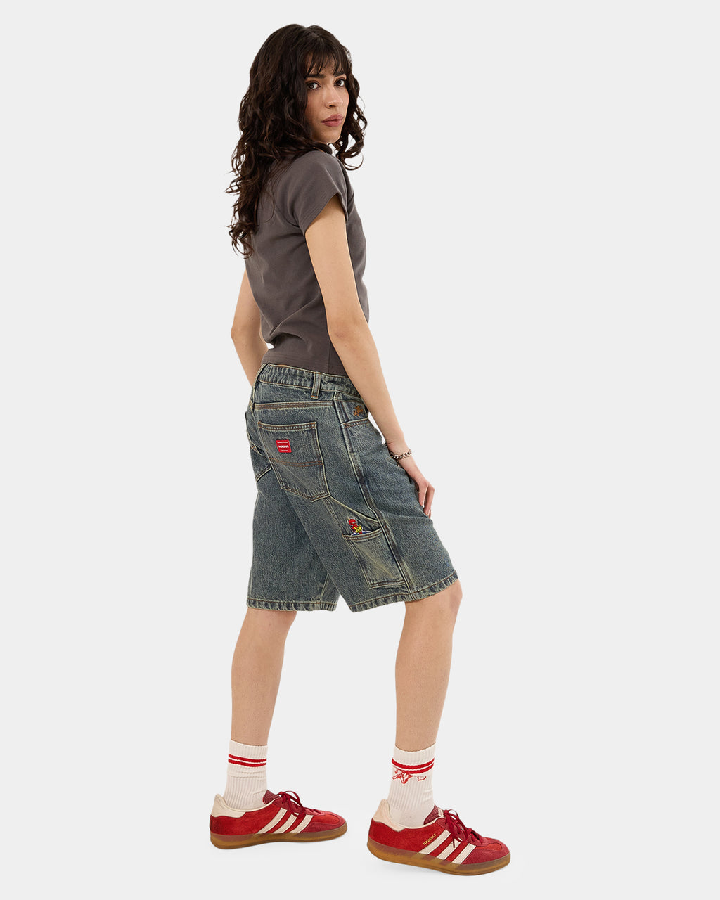 Womens Be Cool Carpenter Denim Shorts