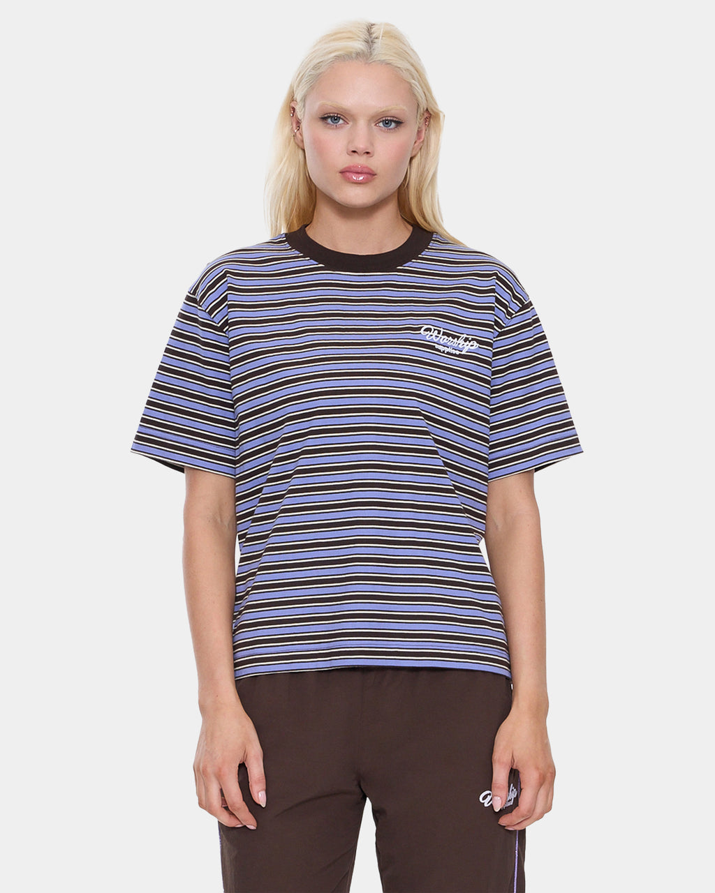 Womens Coed Stripe Regular Fit T-Shirt