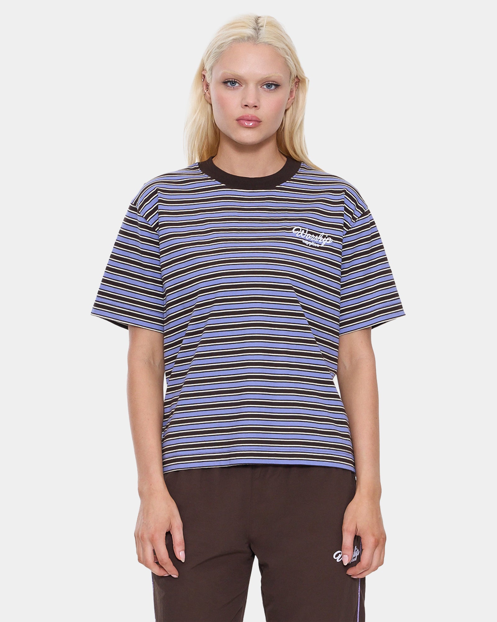Womens Coed Stripe Regular Fit T-Shirt