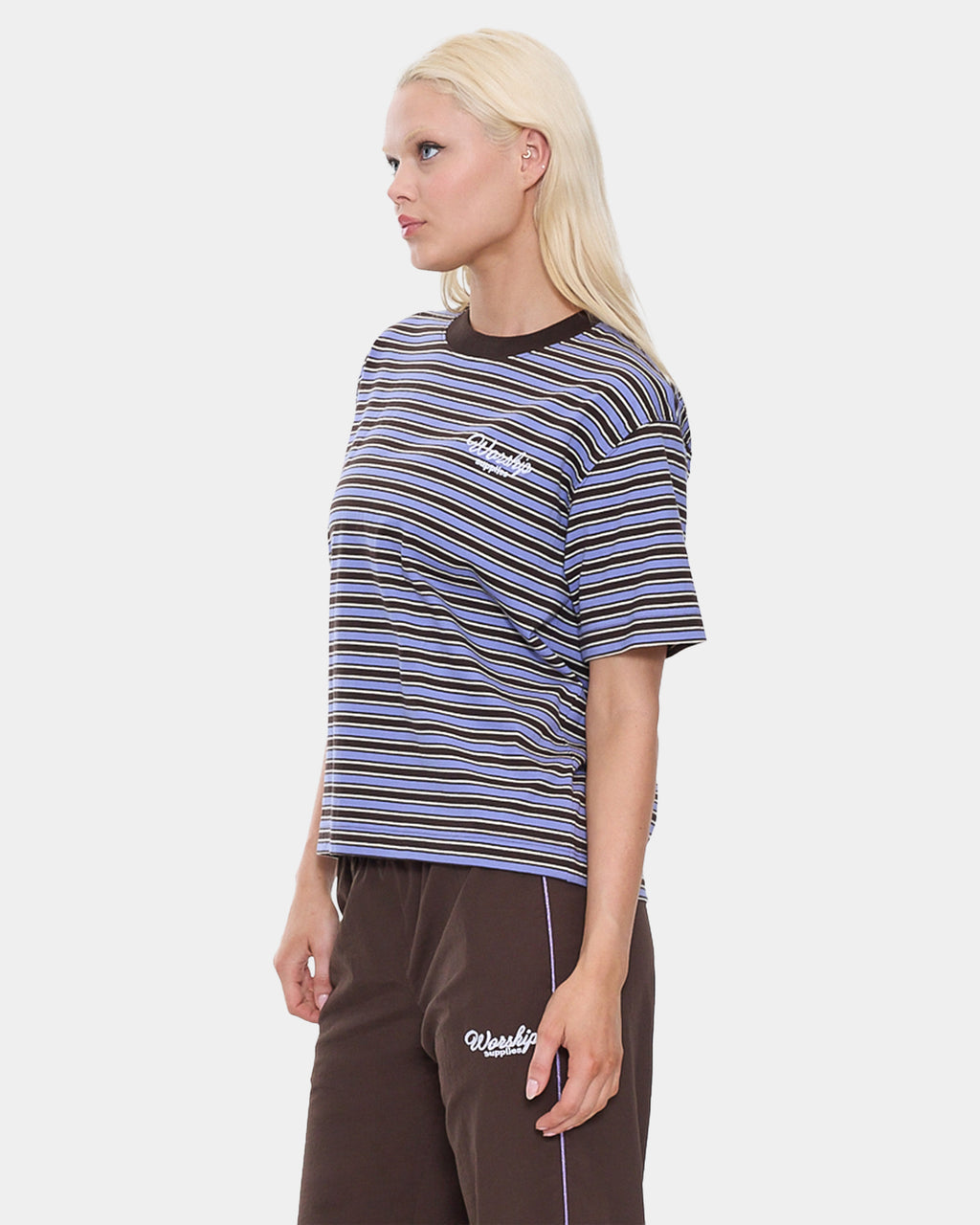 Womens Coed Stripe Regular Fit T-Shirt