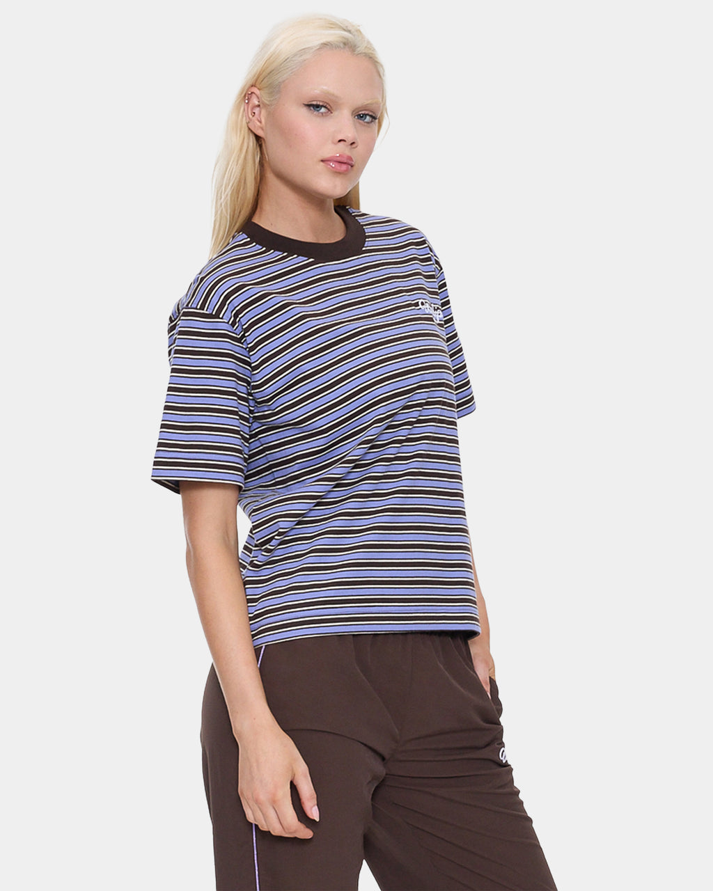 Womens Coed Stripe Regular Fit T-Shirt