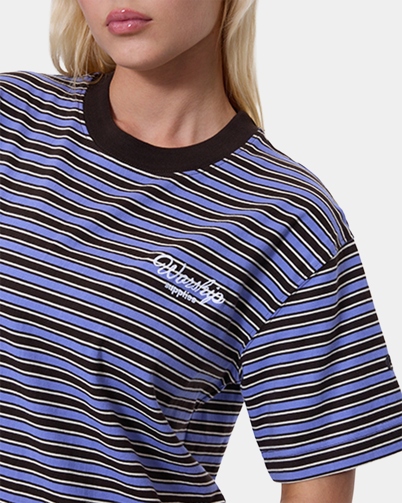 Womens Coed Stripe Regular Fit T-Shirt