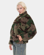 Womens Plain Sight Zip Through Sherpa Fleece Jacket