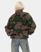 Womens Plain Sight Zip Through Sherpa Fleece Jacket