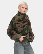 Womens Plain Sight Zip Through Sherpa Fleece Jacket