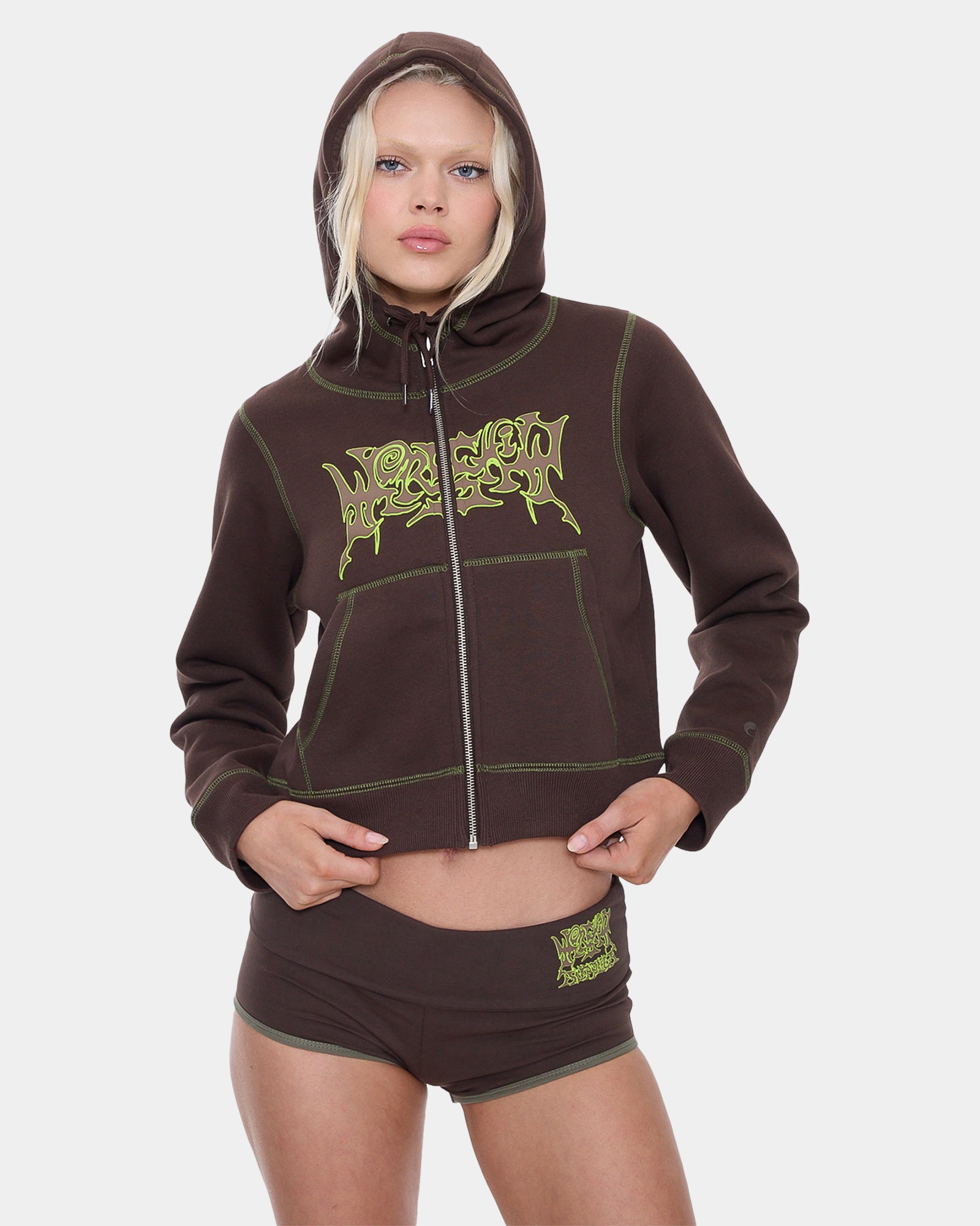 Womens Trouble Zip Fleece Jacket