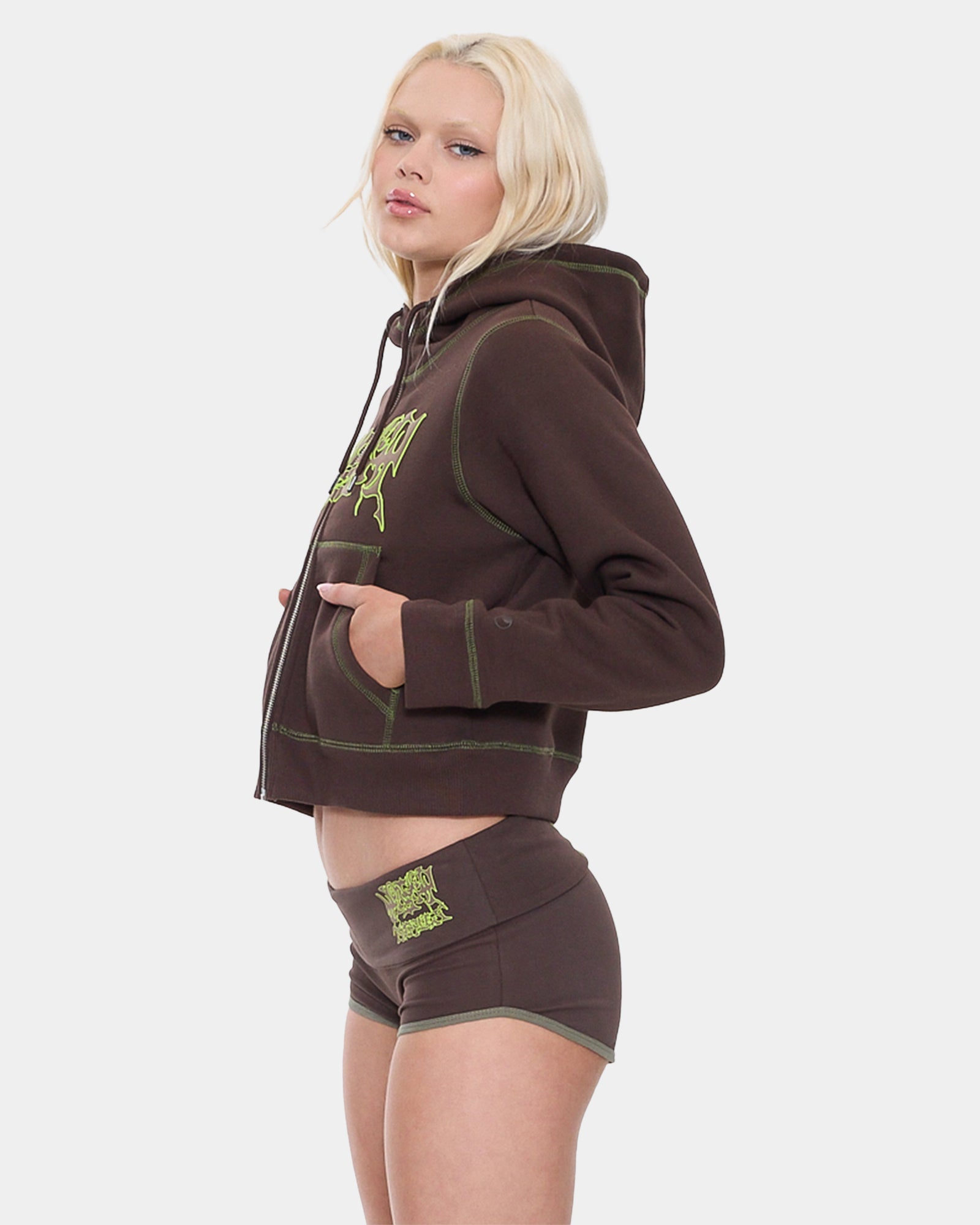 Womens Trouble Zip Fleece Jacket