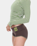 Womens Trouble Booty Elastic Waist Shorts