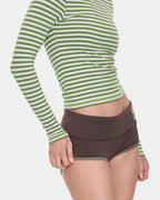 Womens Trouble Booty Elastic Waist Shorts