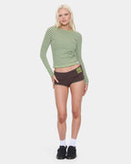 Womens Trouble Booty Elastic Waist Shorts