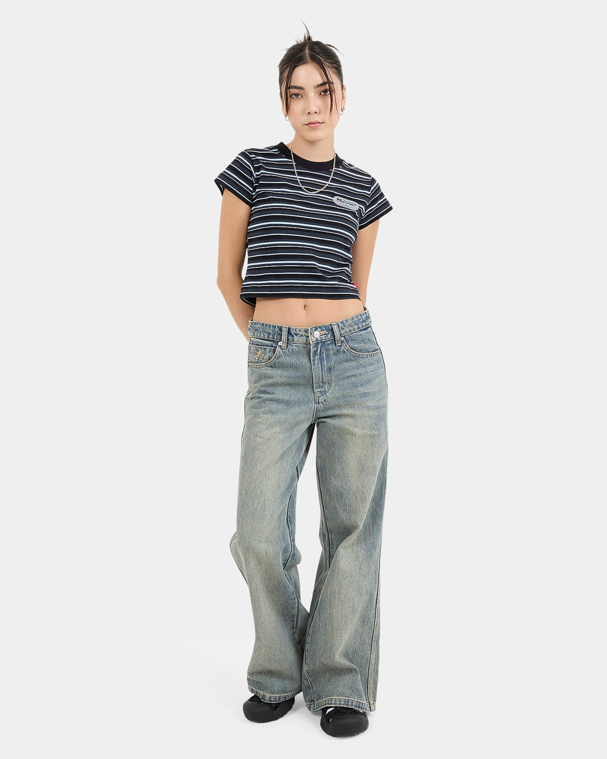 Womens Express Stripe Teeny T-Shirt