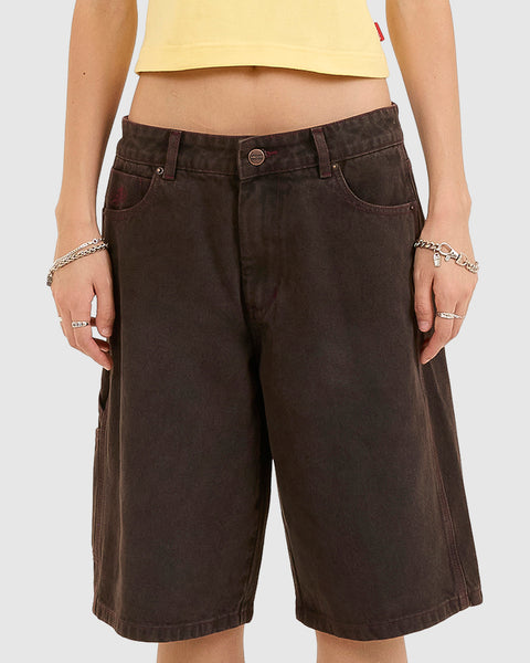 Buy WOMENS DEJAVOODOO BIG BAGGY CARPENTER DENIM SHORTS by Worship