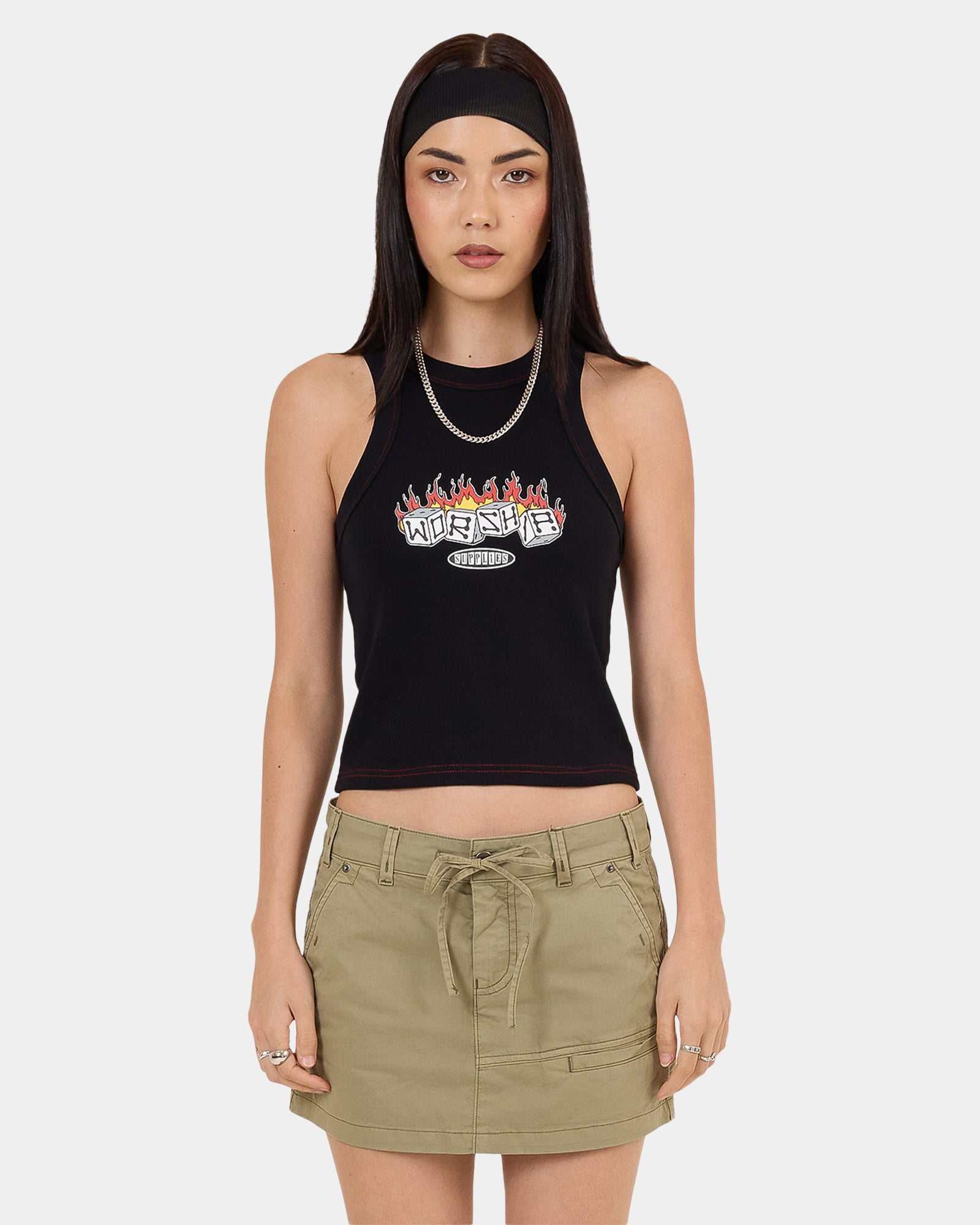 Womens Snake Eyes Slim Fit Tank Top