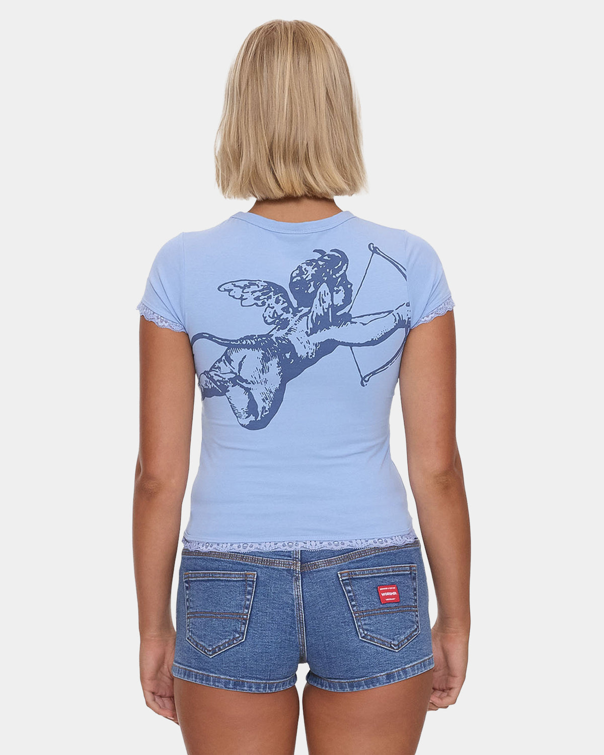 Womens Cherub Lace Cap T-Shirt