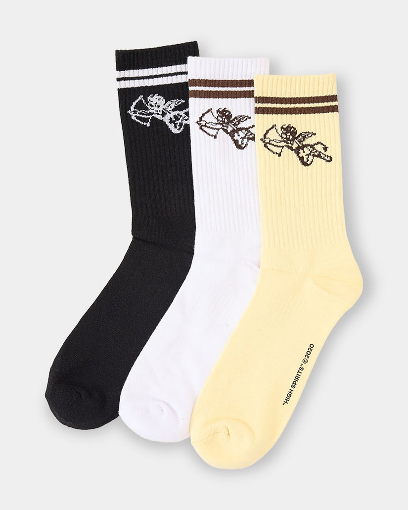 Mens Cherub 3 Pack Crew Socks