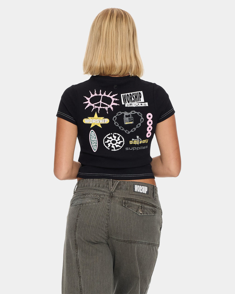 Womens Logo Fever Slim Fit T-Shirt