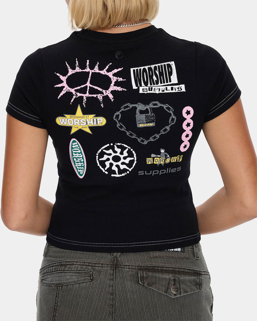 Womens Logo Fever Slim Fit T-Shirt