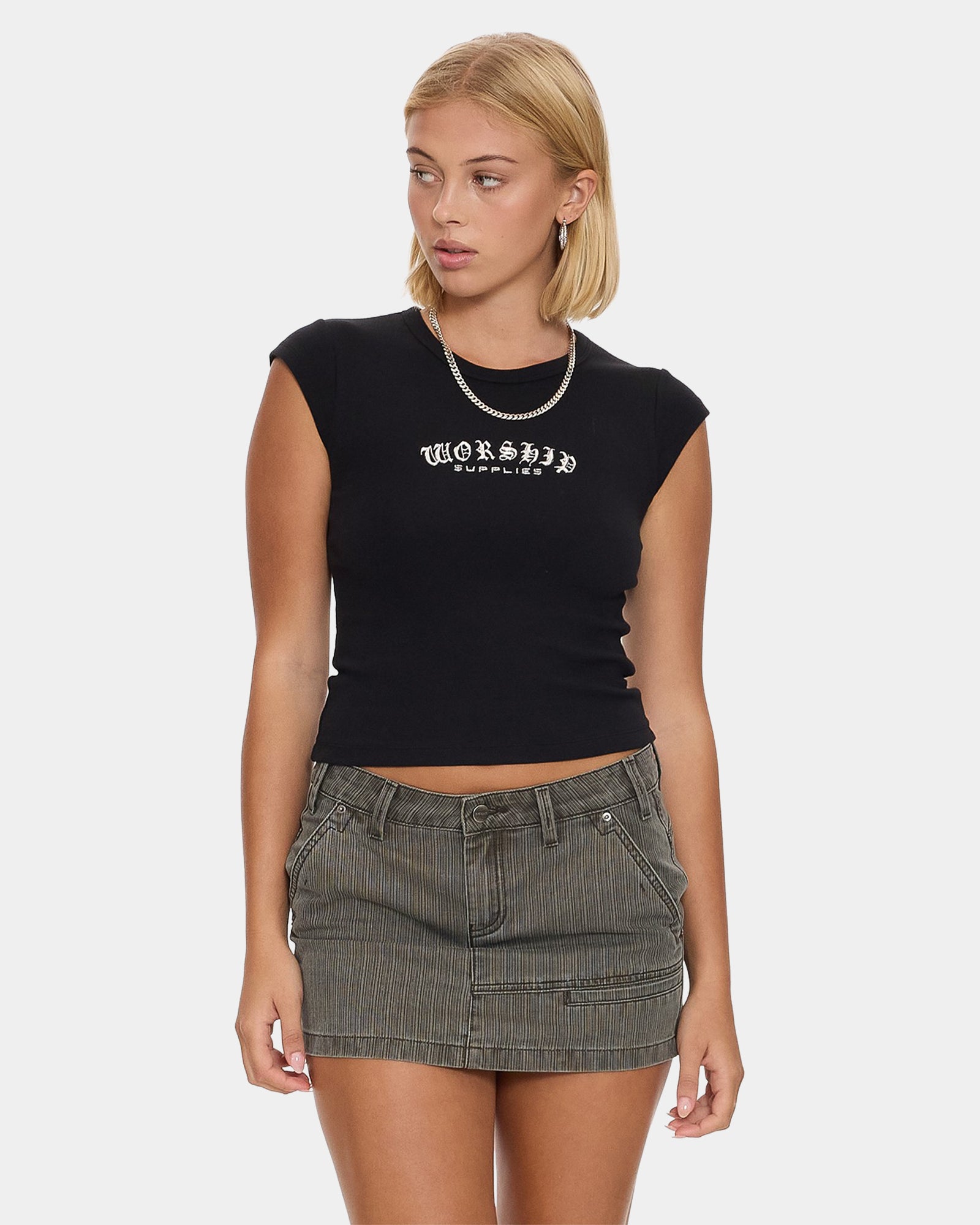 Womens Frequency Cap Sleeve T-Shirt