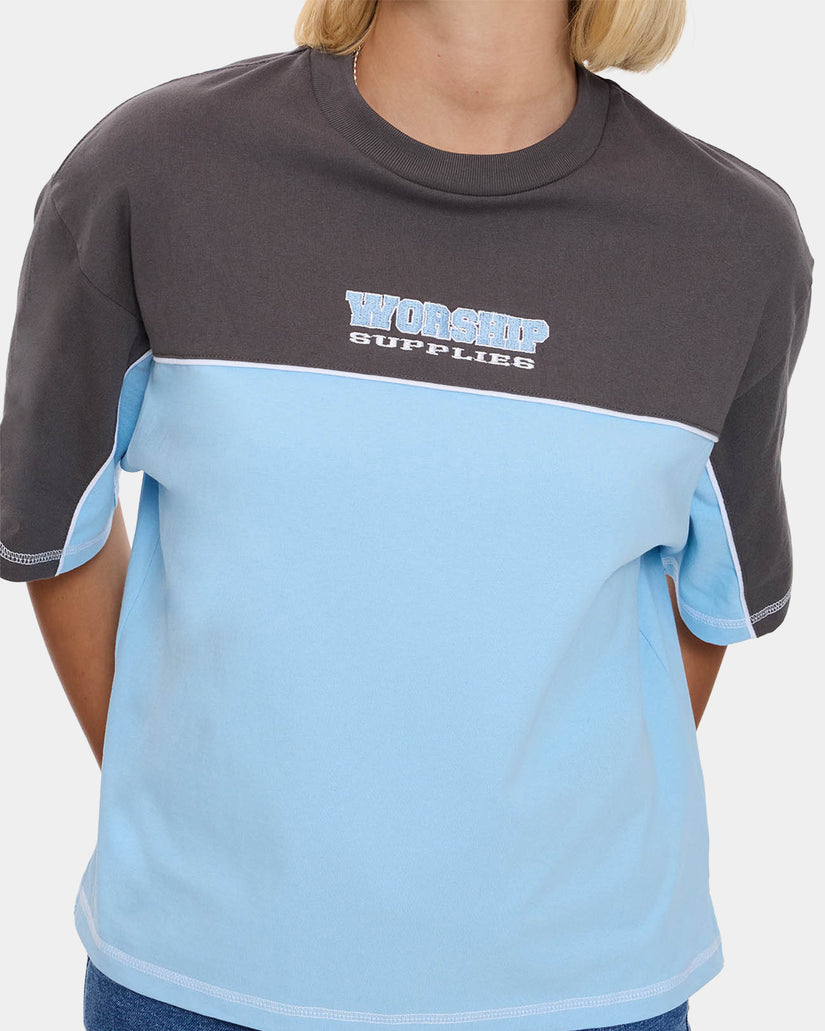 Womens Belter Panelled Box Fit T-Shirt