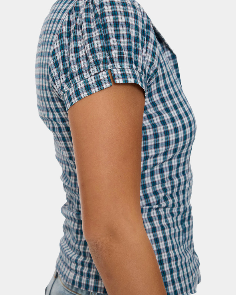 Womens Checkmate Baby Short Sleeve Shirt