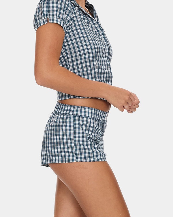 Womens Checkmate Micro Boxer Walkshorts