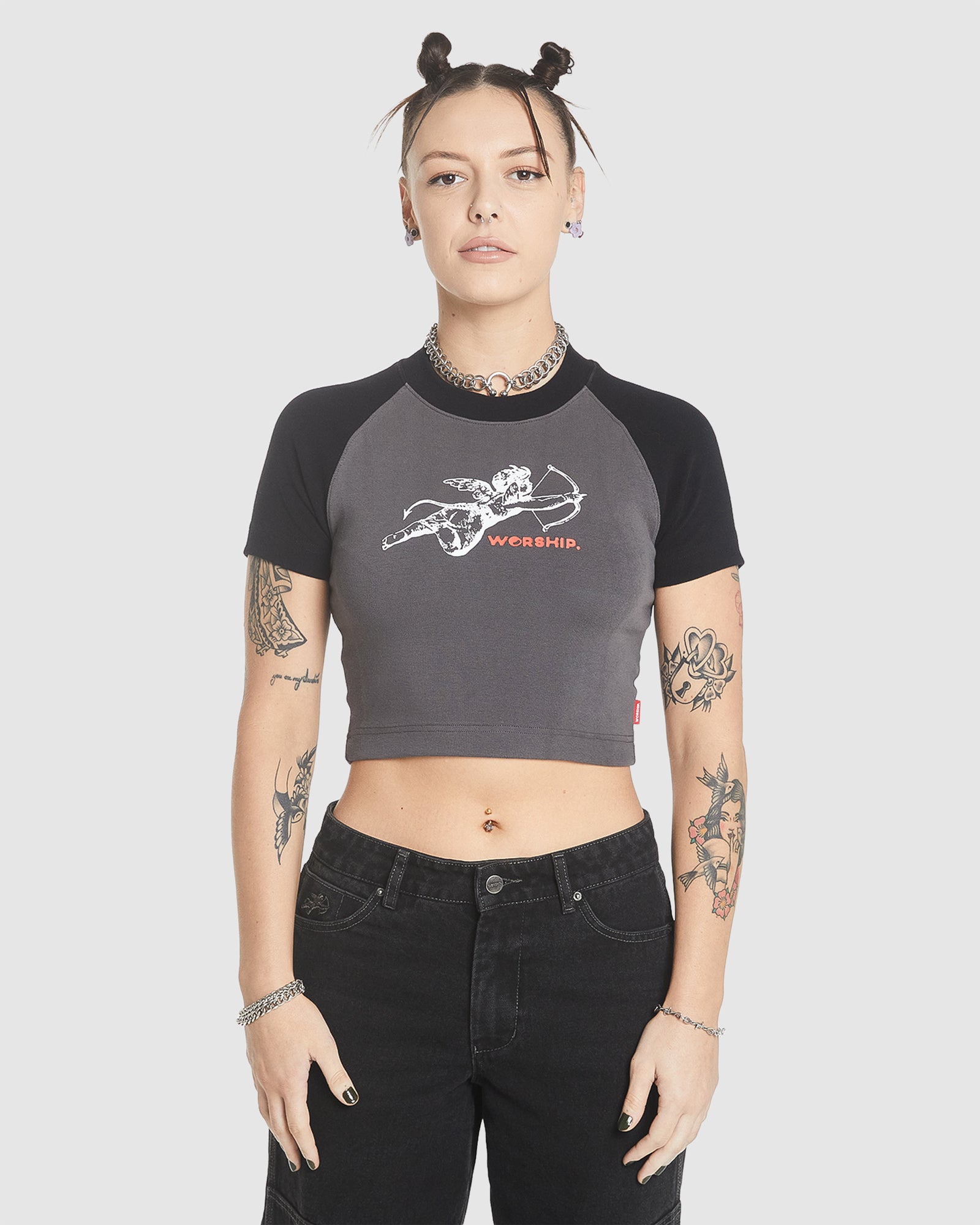 WOMENS CHERUB RAGLAN MICRO T-SHIRT Australia