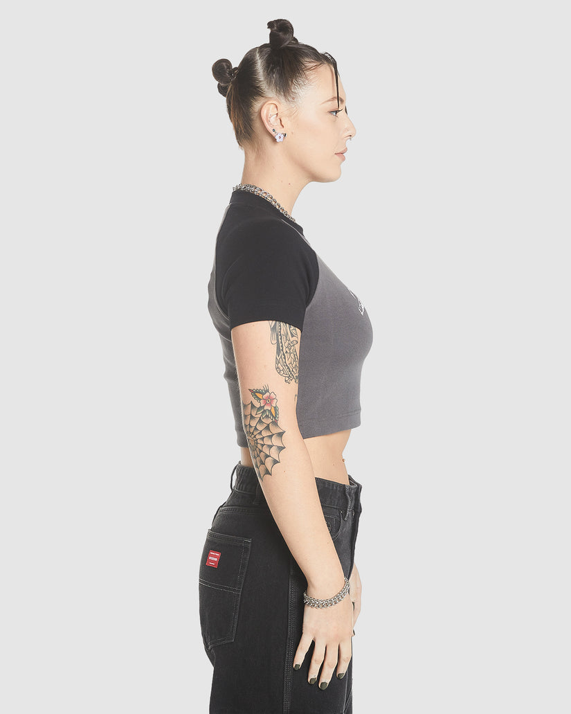 WOMENS CHERUB RAGLAN MICRO T-SHIRT