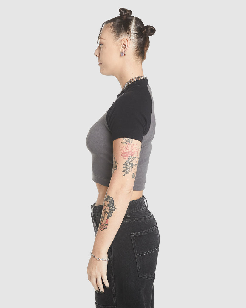 WOMENS CHERUB RAGLAN MICRO T-SHIRT