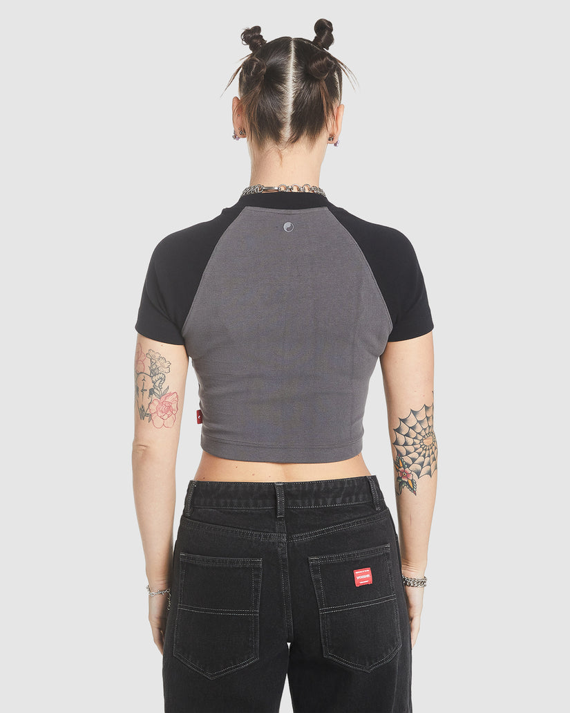 WOMENS CHERUB RAGLAN MICRO T-SHIRT