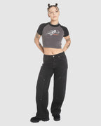 WOMENS CHERUB RAGLAN MICRO T-SHIRT