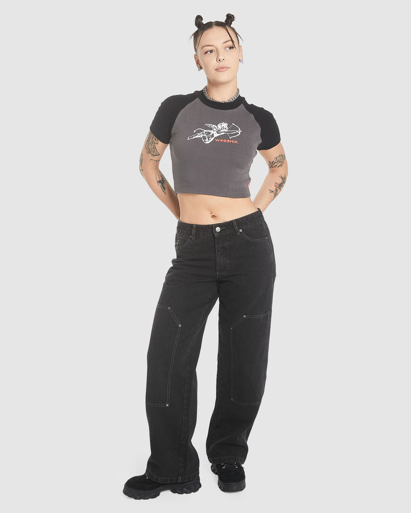 WOMENS CHERUB RAGLAN MICRO T-SHIRT