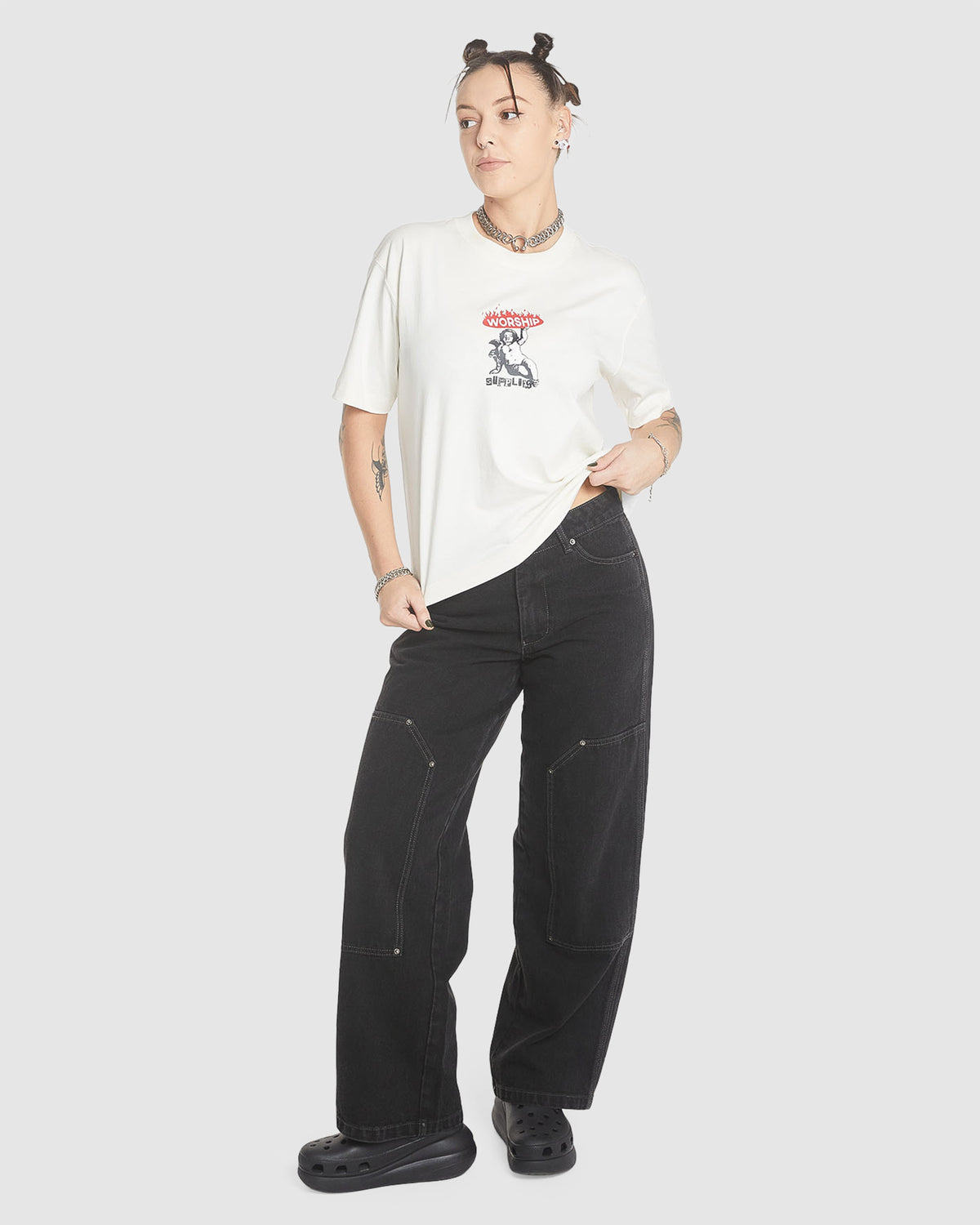 WOMENS HOLD UP REGULAR FIT T-SHIRT