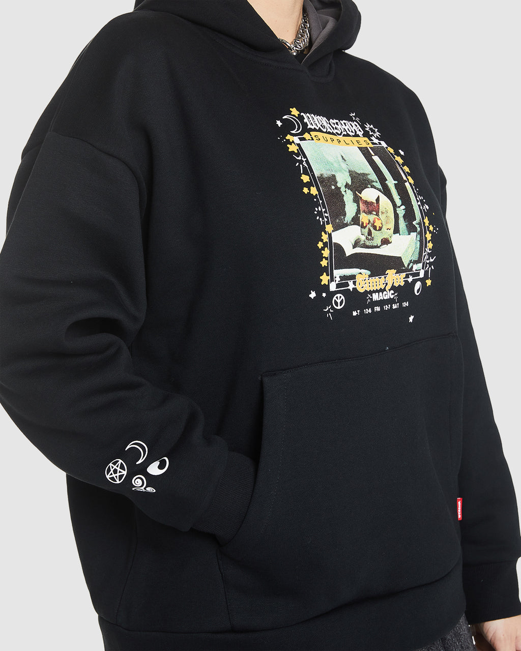 WOMENS BLACK MAGIC BOX FIT HOODIE
