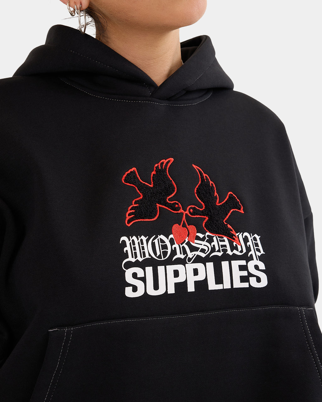 Womens Love Birds Box Fit Pullover Hoodie
