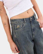 Womens Crux Big Baggy Denim Jeans