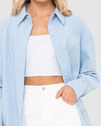 WOMENS LANA MINI CORD LONG SLEEVE SHIRT