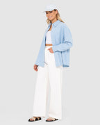 WOMENS LANA MINI CORD LONG SLEEVE SHIRT